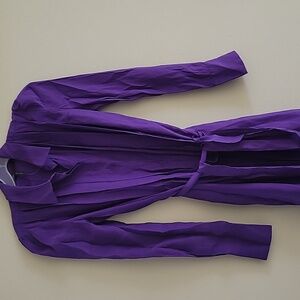 NWOT BCBGMAXAZRIA 100% SILK BUTTON DOWN SHIRT DRESS SIZE S